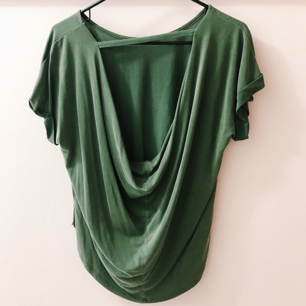 Francesca’s Miami Slouchy Open Back Cozy Shirt